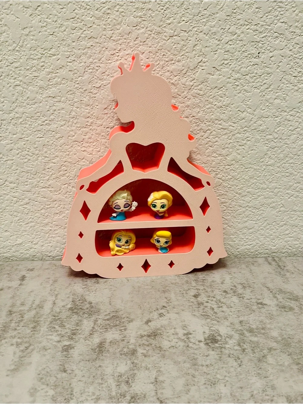 Pink Princess Toy Display Shelf for Kids